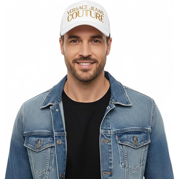 Versace Jeans Couture Black Signature Baseball Cap at Amazon Men's